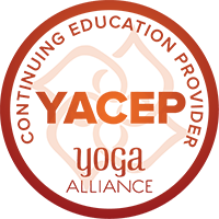 Logo for YACEP Continuing Education Provided by the Yoga Alliance. Mindfulness and Yoga therapist and anti-racism consultant Dr. Nathalie Edmond doing anti-racism trainings for diversity, equity and inclusion with diversity trainings for healthcare and therapists in New Jersey, New York, Philadelphia, Chicago and more.